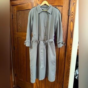 Raincoat, Trench Coat, London Fog, Size 12, Army Green